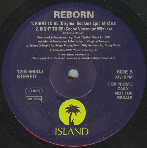 Reborn : Right To Be (12", Promo)