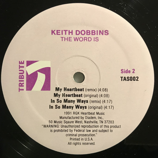 Ben Tankard / Keith Dobbins : The Word Is (12", Single)
