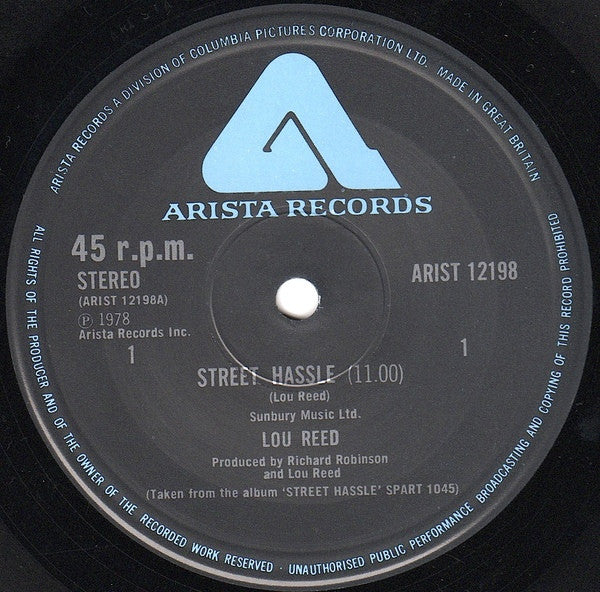 Lou Reed / The Velvet Underground : Street Hassle / I'm Waiting For The Man / Venus In Furs (12")