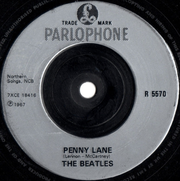 The Beatles : Strawberry Fields Forever (7", Single, RE, RP, Sil)
