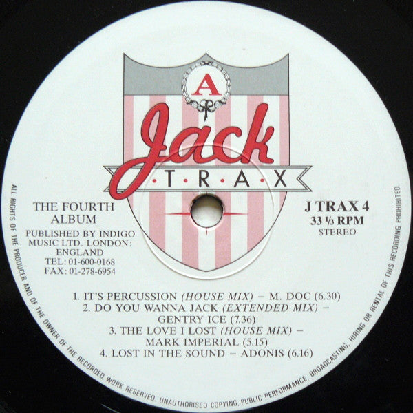 Various : Jack Trax (The Fourth Album) (2xLP, Album, Comp)