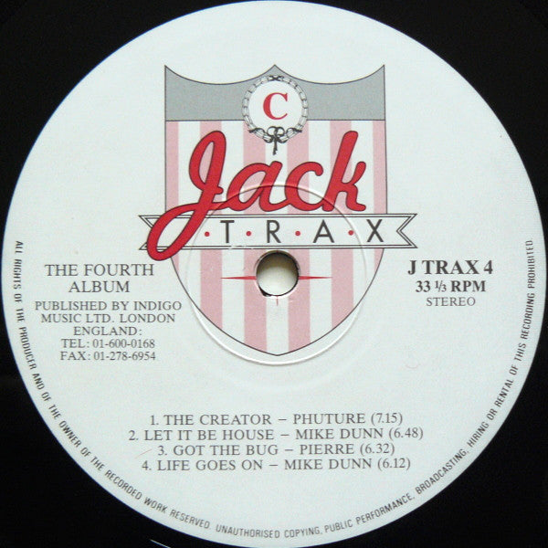 Various : Jack Trax (The Fourth Album) (2xLP, Album, Comp)