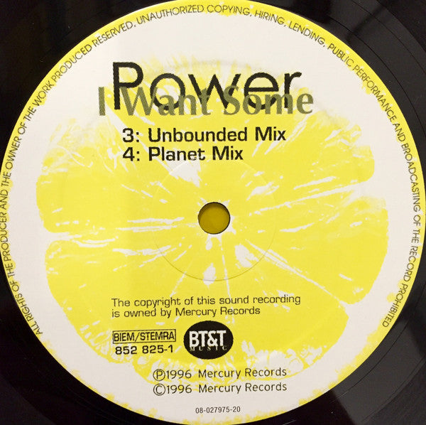 Global Split : Power (I Want Some) (12")