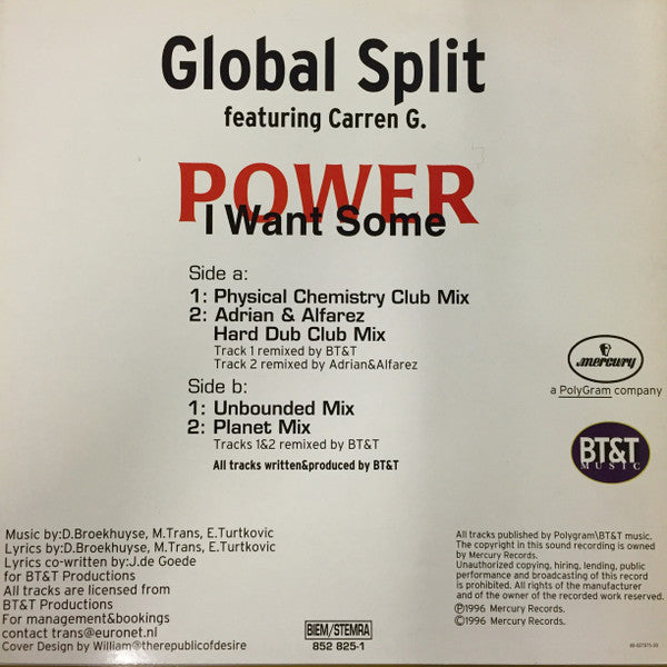 Global Split : Power (I Want Some) (12")