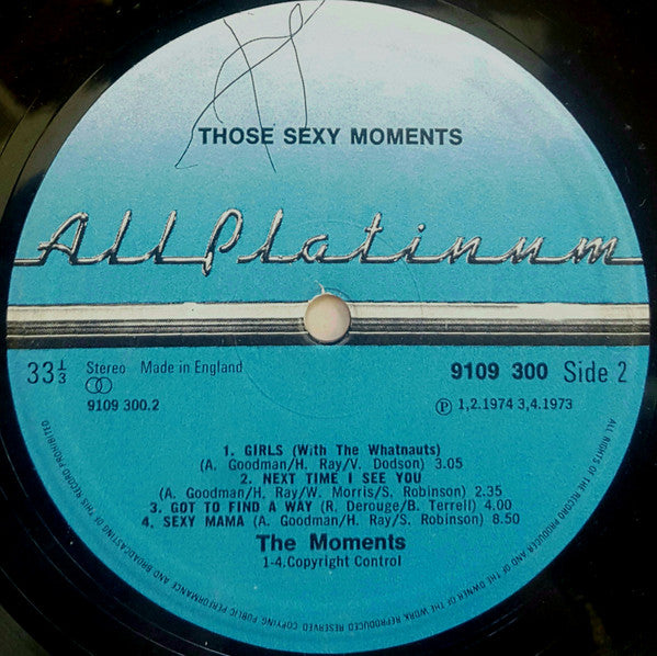 The Moments : Those Sexy Moments (LP, Comp, Lam)