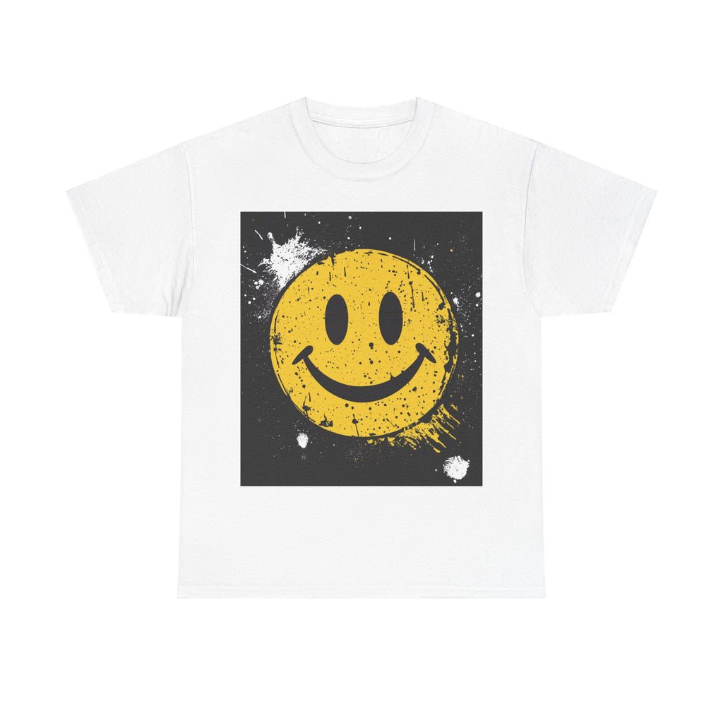 Smiley Culture in White - Unisex Heavy Cotton Tee