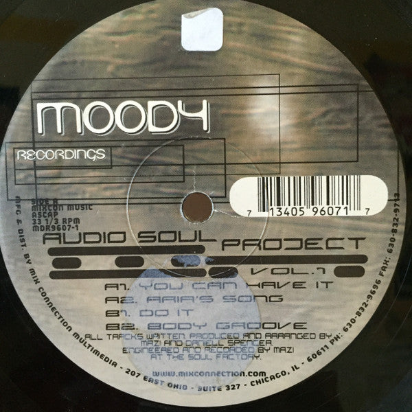 Audio Soul Project : Vol. 1 (12")