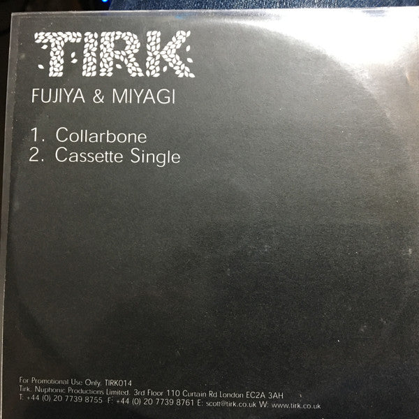 Fujiya & Miyagi : Collarbone / Cassettesingle (CD, Single, Promo)