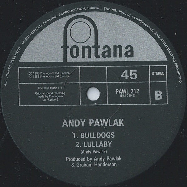Andy Pawlak : Secrets (12", Single)