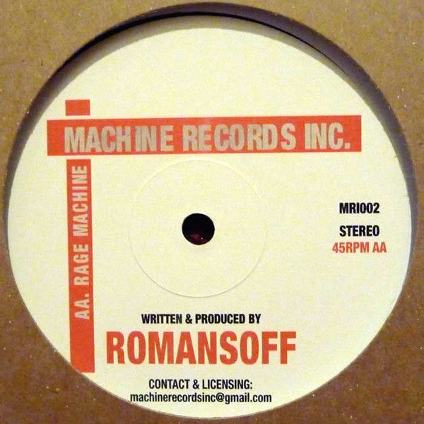 Romansoff : In My Heart / Rage Machine (12")