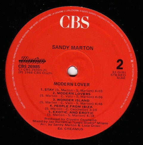 Sandy Marton : Modern Lover (LP, Album)