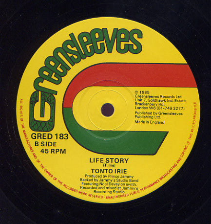 Wayne Smith / Tonto Irie : Ickie All Over / Life Story (12")