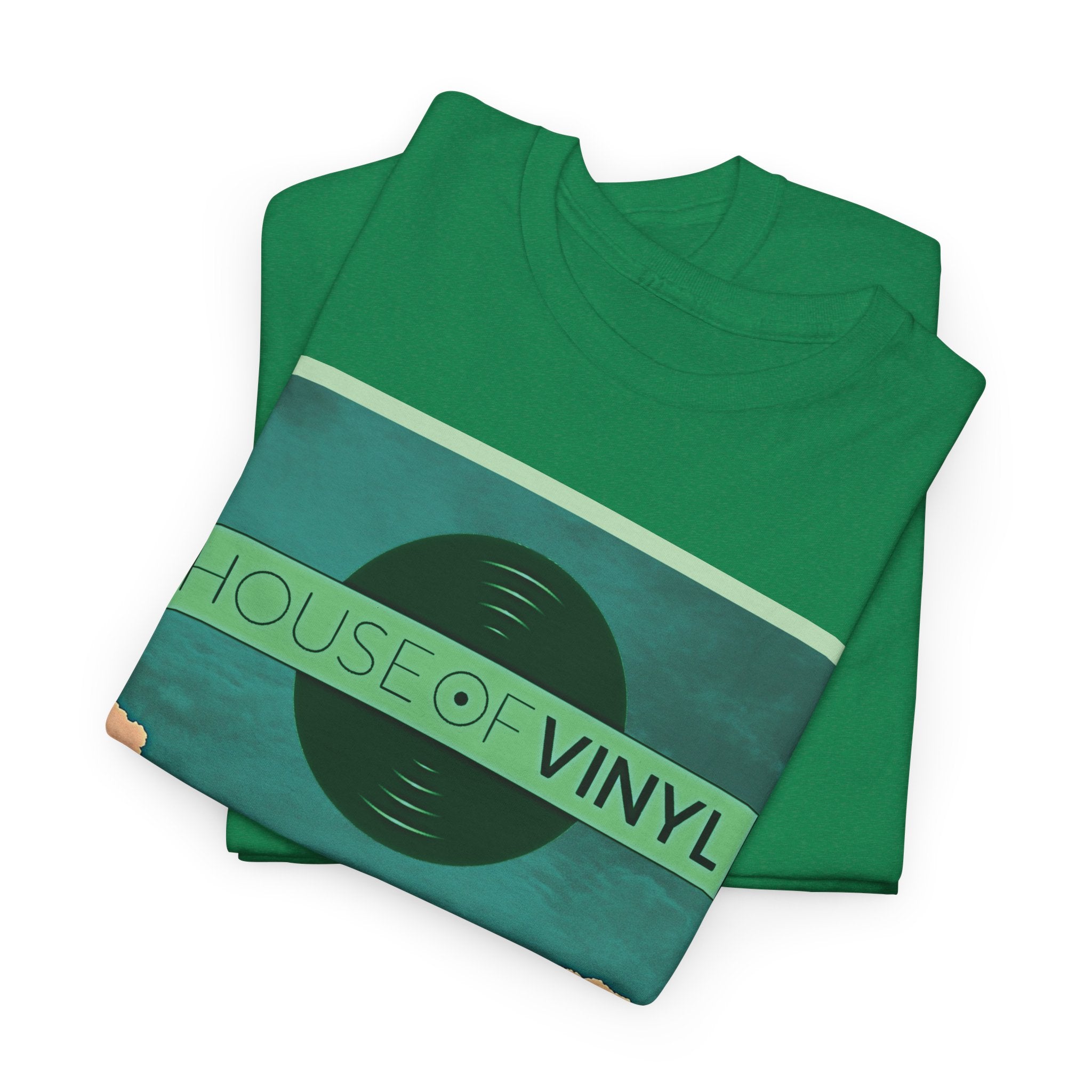 New WORLD House of Vinyl London - Classic Unisex Heavy Cotton Tee - All the Greens