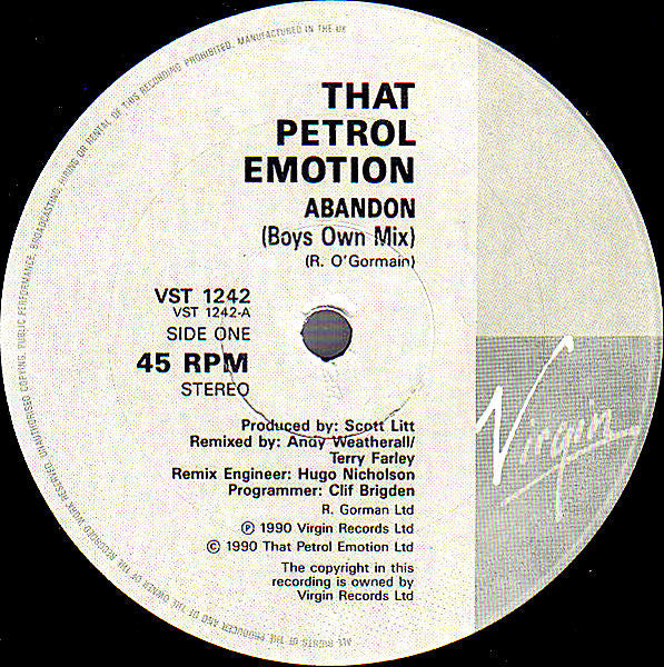 That Petrol Emotion : Abandon (12")