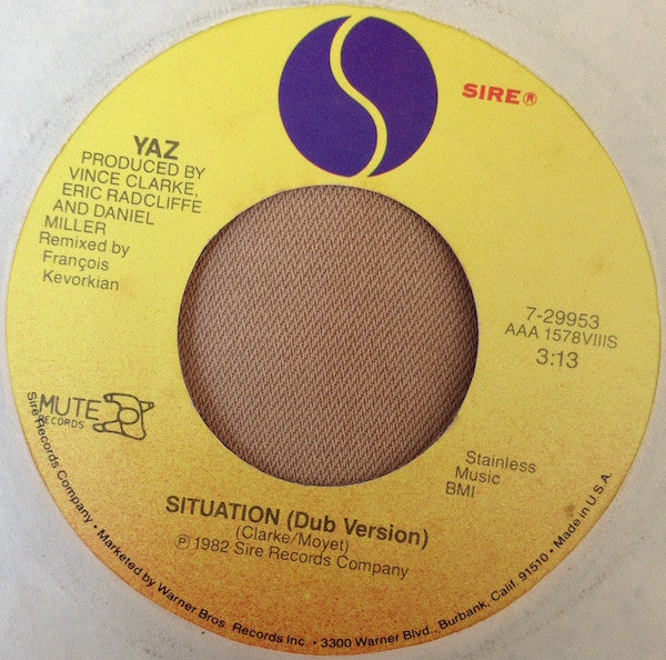 Yaz* : Situation (7", Single)