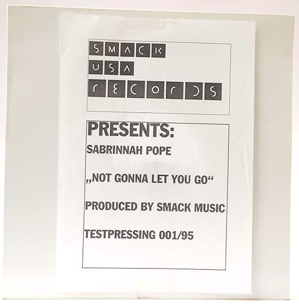 Sabrynaah Pope : Not Gonna Let You Go (12", TP, W/Lbl)
