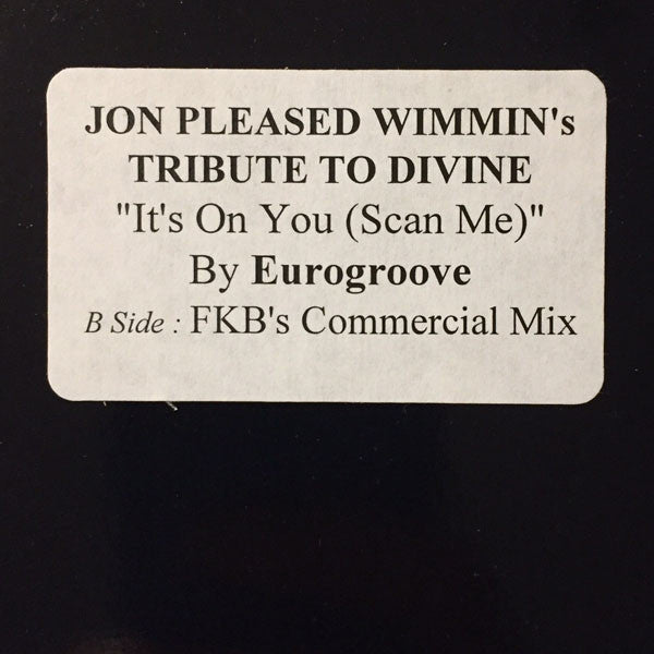 Jon Of The Pleased Wimmin and Eurogroove : It's On You (Scan Me) (12", Promo, W/Lbl)