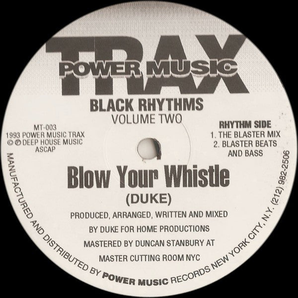 Black Rhythms : Blow Your Whistle (12")