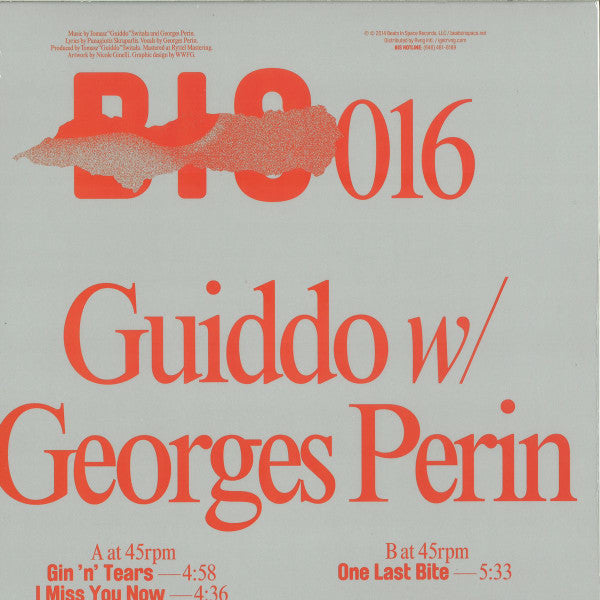 Guiddo w/ Georges Perin : Gin 'n' Tears (12", EP)