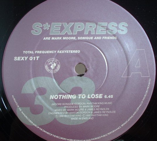 S'Express : Nothing To Lose (12", Single)