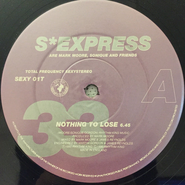 S'Express : Nothing To Lose (12", Single)