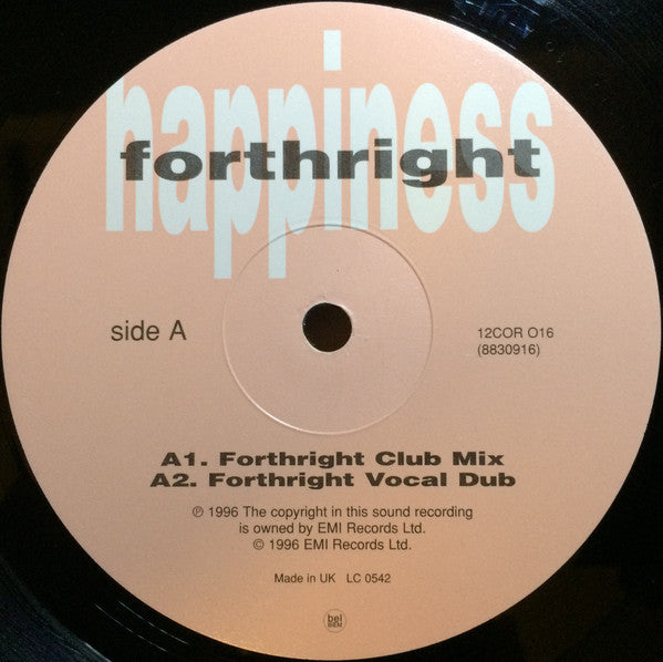 Forthright : Happiness (12")