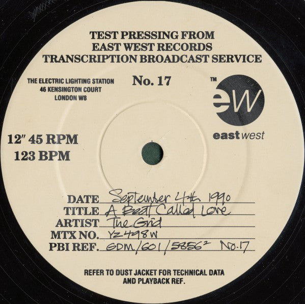 The Grid : A Beat Called Love (12", S/Sided, Num)