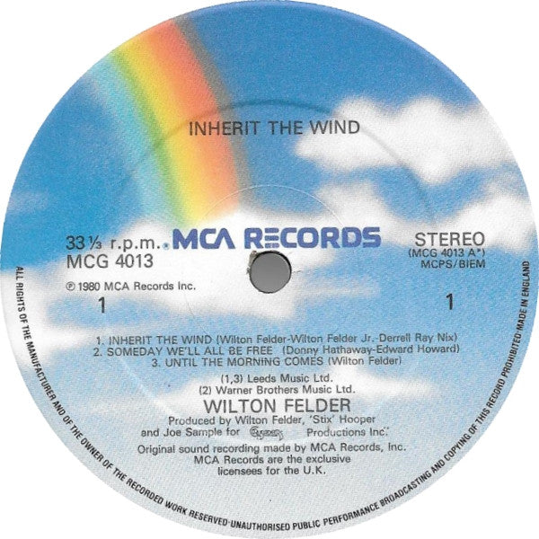 Wilton Felder : Inherit The Wind (LP, Album, Gat)