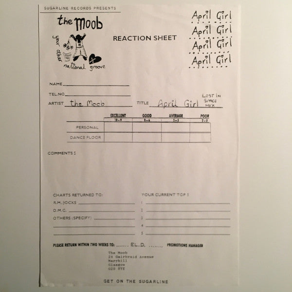 The Moob : April Girl (Lost In Space Mix) (12", S/Sided, Promo)