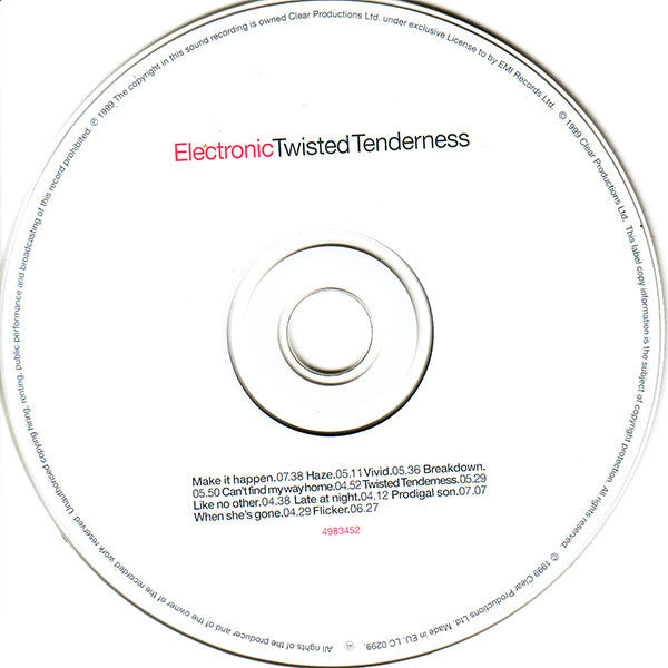 Electronic : Twisted Tenderness (CD, Album, Swi)