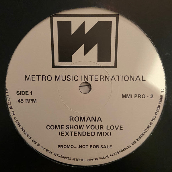 Romana (3) : Come Show Your Love (12", Promo)