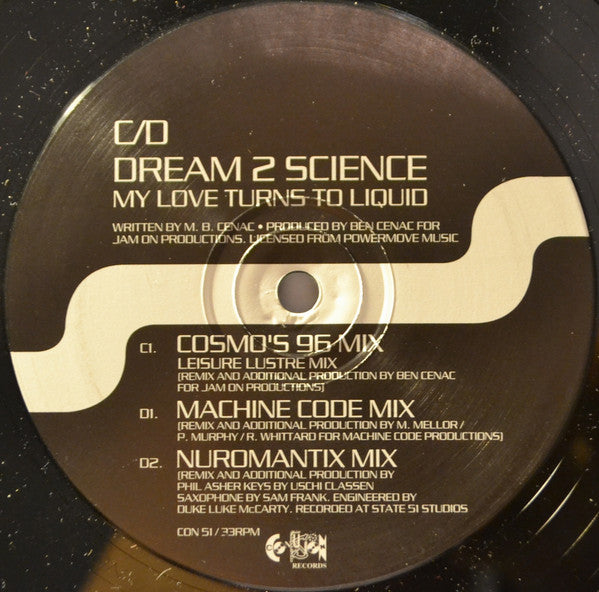 Dream 2 Science : My Love Turns To Liquid (2x12", Promo)