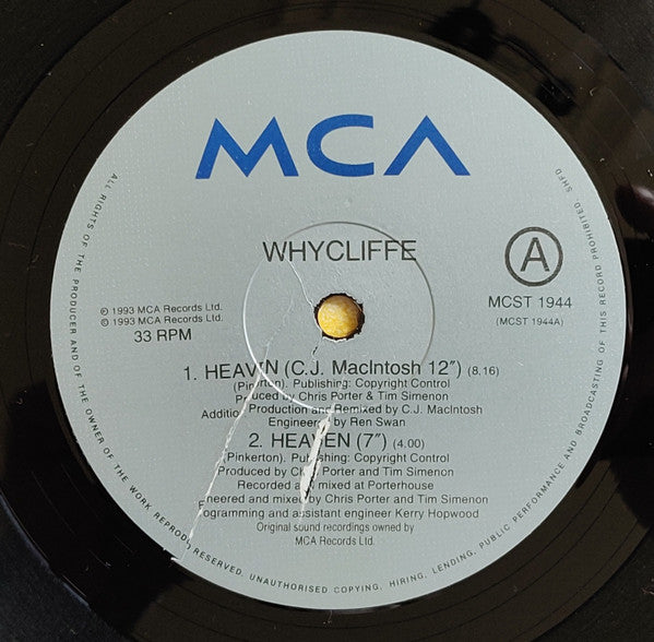 Whycliffe : Heaven (12")