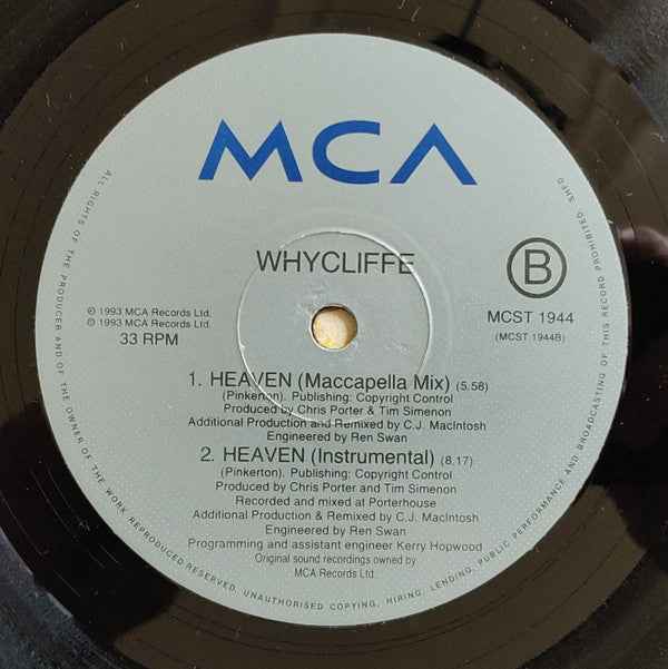 Whycliffe : Heaven (12")