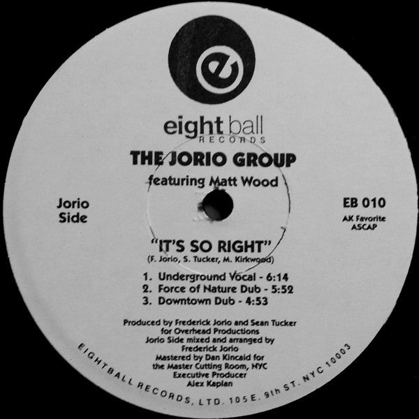 The Jorio Group Featuring Matt Wood : It's So Right (12")