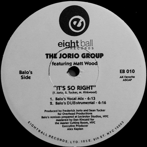 The Jorio Group Featuring Matt Wood : It's So Right (12")