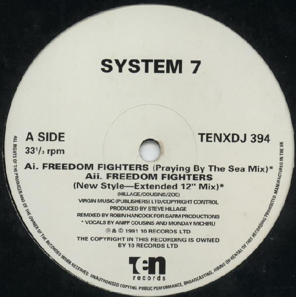 System 7 : Freedom Fighters (12", Single, Promo)
