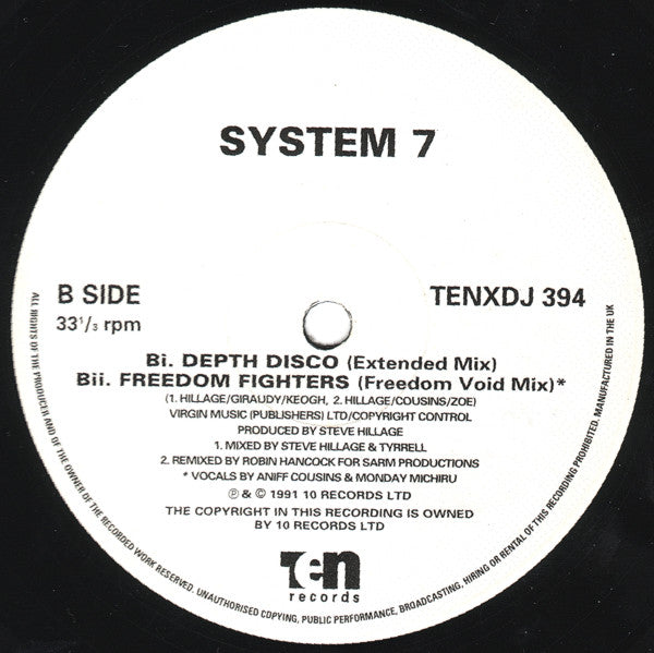 System 7 : Freedom Fighters (12", Single, Promo)
