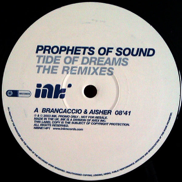 Prophets Of Sound : Tide Of Dreams (The Remixes) (12", Single, Promo)