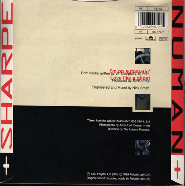 Sharpe & Numan : I'm On Automatic (7", Single)