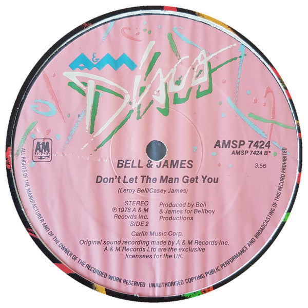 Bell & James : Livin' It Up (Friday Night) (Special Extended Version) (12")