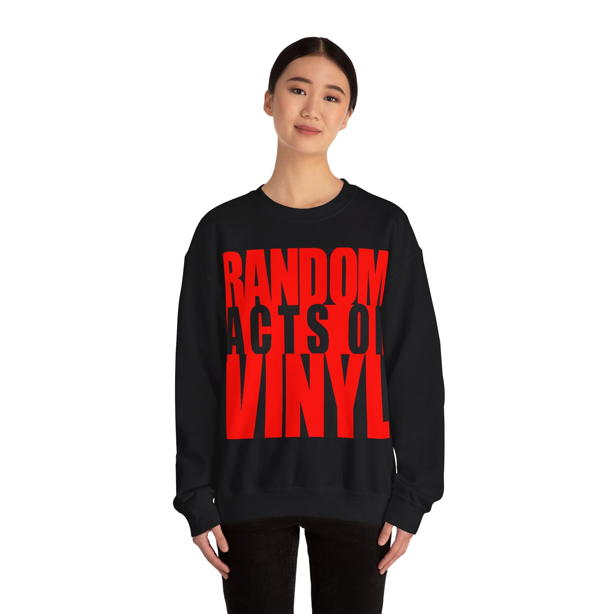 Random Acts of Vinyl - Classic RED - Unisex Heavy Blend™ Crewneck Sweatshirt
