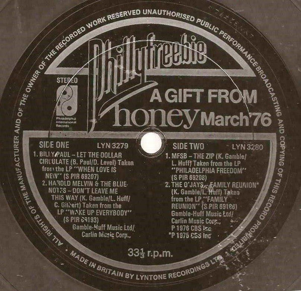 Various : Phillyfreebie A Gift From Honey March '76 (Flexi, 7")