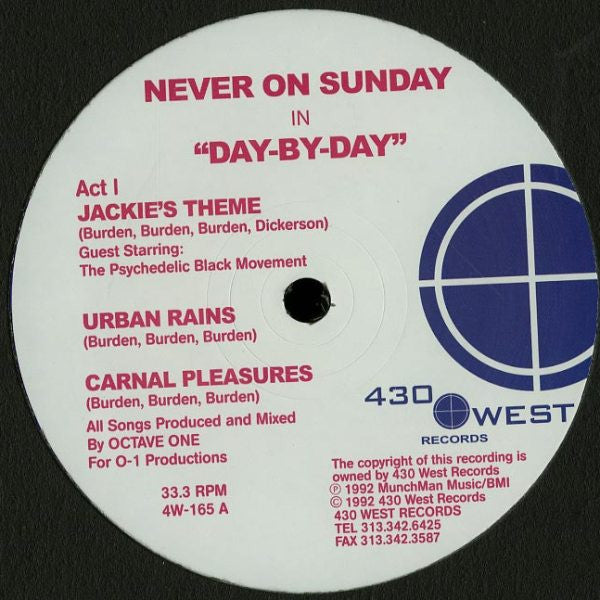 Never On Sunday : Day-By-Day  (12", RE, RM)