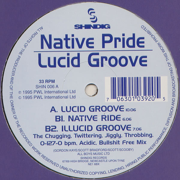 Native Pride : Lucid Groove (12")