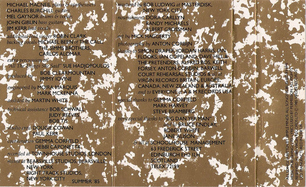 Simple Minds : Once Upon A Time (Cass, Album, Whi)