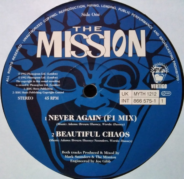 The Mission : Never Again (12", Single)
