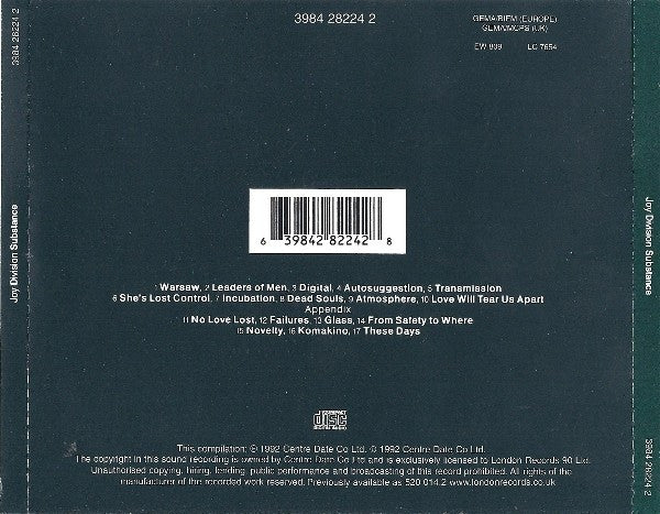 Joy Division : Substance (CD, Comp, RE, RP, Dis)
