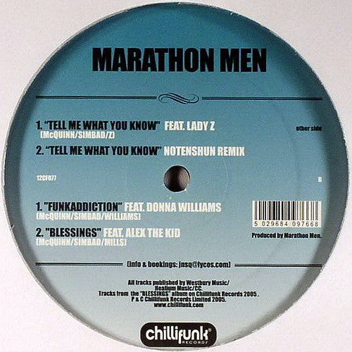 Marathon Men : Tell Me What You Know (12")