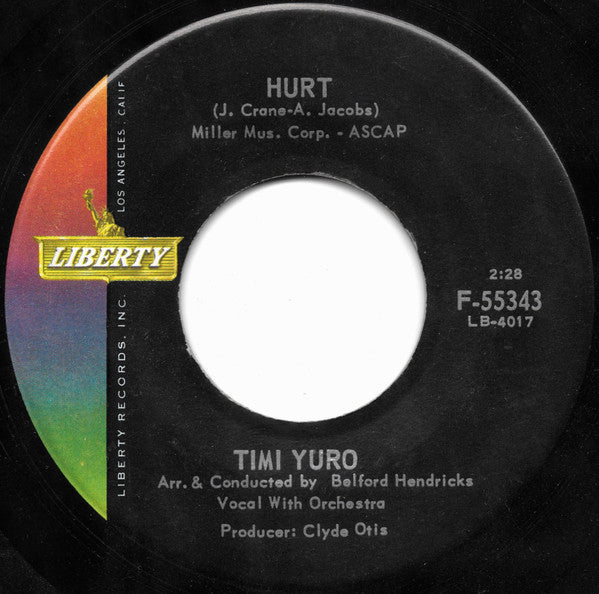 Timi Yuro : Hurt / I Apologize (7", Single)